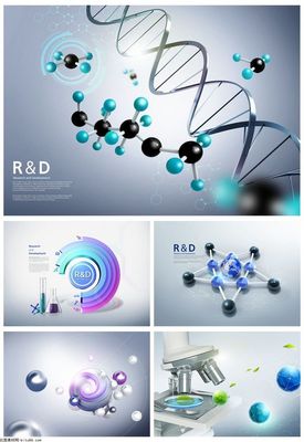 5款醫(yī)療生物科技分子基因鏈細胞病毒醫(yī)學研究PSD素材推薦